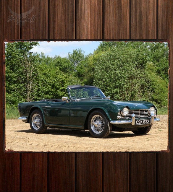 Металлическая табличка Triumph TR4 Металлическая табличка Triumph TR4